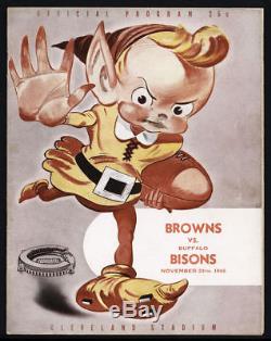 1946 Cleveland Browns vs Buffalo Bills (Bisons) Program