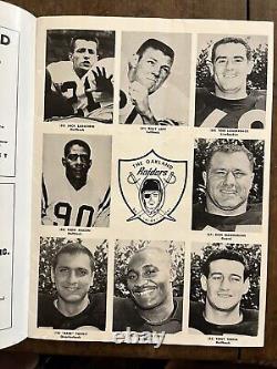 1960 Inaugural 1st Yr Oakland Raiders vs Buffalo Bills football program/Jim Otto