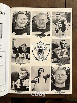 1960 Inaugural 1st Yr Oakland Raiders vs Buffalo Bills football program/Jim Otto