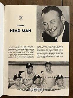 1960 Inaugural 1st Yr Oakland Raiders vs Buffalo Bills football program/Jim Otto