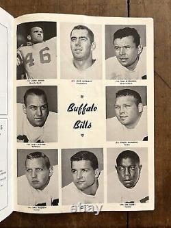 1960 Inaugural 1st Yr Oakland Raiders vs Buffalo Bills football program/Jim Otto