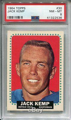 1964 Topps #30 Jack Kemp PSA 8 NM-MT Buffalo Bills