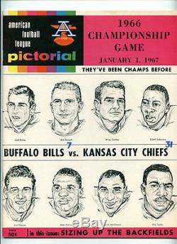 1966 AFL Championship RARE ORIGINAL Program Buffalo Bills Kansas City Chiefs