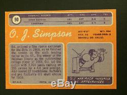 1970 Topps #90 O. J. Simpson RC Buffalo Bills Football Rookie Card EXMT/NM