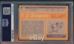 1970 Topps Football Oj Simpson Rookie Card #90 Psa 7 Nm Buffalo Bills #41290002