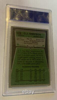 1975 Topps #500 O. J. Simpson PSA 8 NM-MT Bills Free Shipping