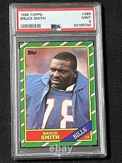 1986 Topps #389 Bruce Smith ROOKIE RC Buffalo Bills Football Card PSA 9 MINT