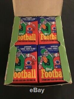 1987 Topps Football Wax Box 36ct Kelly, Cunningham Rookies From A Sealed Case