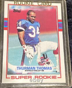 1989 Topps Thurman Thomas Of Buffalo Bills #45 Super Rookie Card With Error (1)