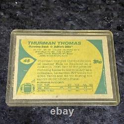 1989 Topps Thurman Thomas Of Buffalo Bills #45 Super Rookie Card With Error (1)