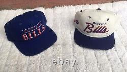 2 Vintage Buffalo bills Sports Specialties & starter Hat Size ONE FIT