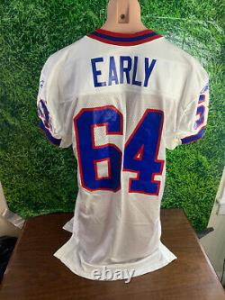 2001 Buffalo Bills #64 Michael Early Game Jersey Reebok White Size 50