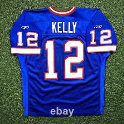 2001 Reebok NFL Pro Model Authentic Jersey Buffalo Bills Jim Kelly 52 Helmet Tag