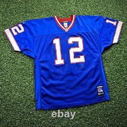 2001 Reebok NFL Pro Model Authentic Jersey Buffalo Bills Jim Kelly 52 Helmet Tag