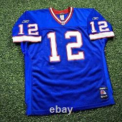 2001 Reebok NFL Pro Model Authentic Jersey Buffalo Bills Jim Kelly 52 Helmet Tag