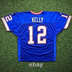 2001 Reebok NFL Pro Model Authentic Jersey Buffalo Bills Jim Kelly 52 Helmet Tag