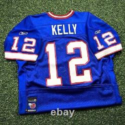 2001 Reebok NFL Pro Model Authentic Jersey Buffalo Bills Jim Kelly 52 Helmet Tag