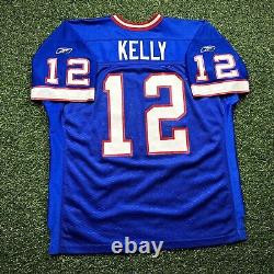 2001 Reebok NFL Pro Model Authentic Jersey Buffalo Bills Jim Kelly 52 Helmet Tag