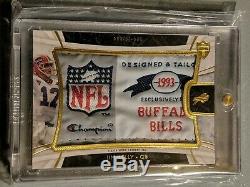 2013 Topps Supreme Jim Kelly 1 of 1 NFL Logo patch Buffalo Bills 1/1
