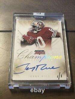 2014 Panini Immaculate Jerry Rice Super Bowl Champions Auto 1/1 Sf 49ers