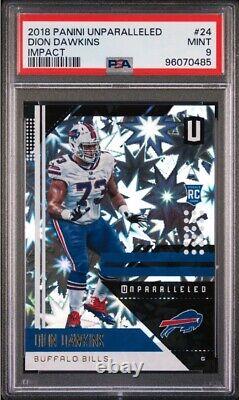 2018 Dion Dawkins Panini Unparalleled #24 Impact /75 Rookie Rc Psa 9 Bills