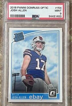 2018 Donruss Optic #154 Josh Allen Buffalo Bills RC Rookie PSA 9 MINT