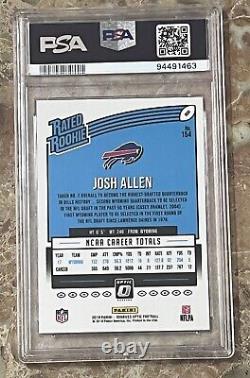 2018 Donruss Optic #154 Josh Allen Buffalo Bills RC Rookie PSA 9 MINT