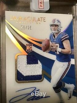 2018 Immaculate Collection Josh Allen RC AUTO /25 Rookie Patch Auto ON CARD RPA