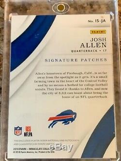 2018 Immaculate Josh Allen Rookie Dual 4 Color Patch Auto RPA /99 Bills