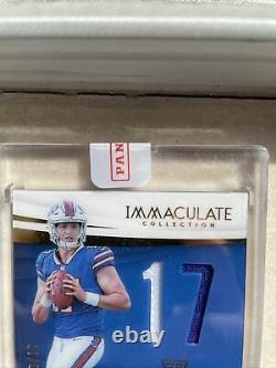 2018 Immaculate Numbers Josh Allen Rookie Patch Auto /17 Panini Encased RARE