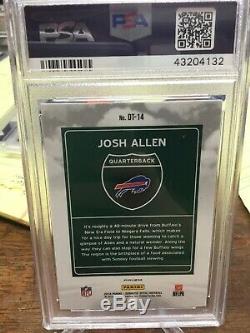 2018 Josh Allen Donruss Optic Downtown Card Hit PSA 10 RC SP Buffalo Bills