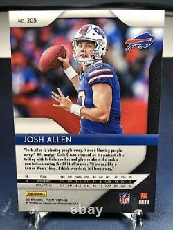 2018 Josh Allen Panini Prizm Rookie Card RC #205 Buffalo Bills QB