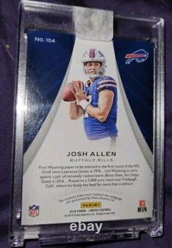 2018 Josh Allen RC RPA 3 Color Patch Gold Spotlight Panini 40/50 Mint! #104