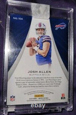 2018 Josh Allen RC RPA 3 Color Patch Gold Spotlight Panini 40/50 Mint! #104