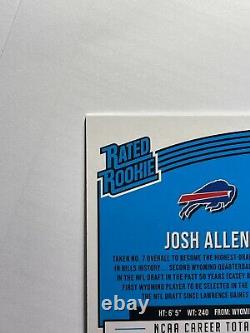 2018 Josh Allen Rookie Rated Press Proof Black 05/10 Buffalo Bills