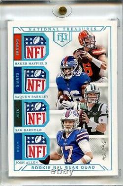 2018 National Treasures Mayfield Barkley Darnold Allen NFL RC Shield PATCH 1/1