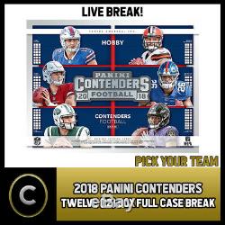 2018 Panini Contenders NFL 12 Box (full Case) Break #f077 Pick Your Team