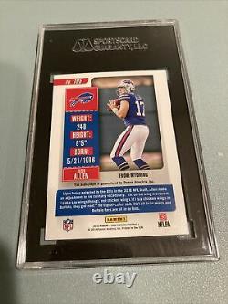 2018 Panini Contenders Playoff Ticket Josh Allen Rookie AUTO 18/99 SGC 9 with 10