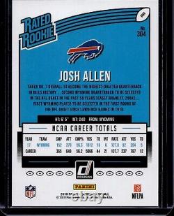 2018 Panini Donruss Football Josh Allen BILLS #304 RC Rookie Blue Press Proof