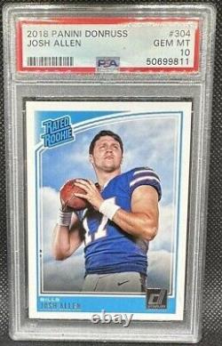 2018 Panini Donruss JOSH ALLEN #304 Rookie RC PSA 10 GEM MT Buffalo Bills? QB