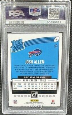 2018 Panini Donruss JOSH ALLEN #304 Rookie RC PSA 10 GEM MT Buffalo Bills? QB