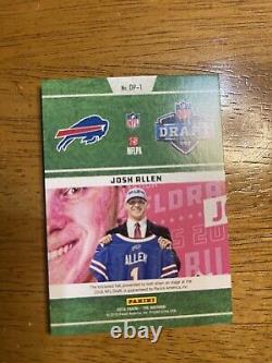 2018 Panini National Draft Hat Josh Allen Bills /10 DP-1 Rare Lettering RC