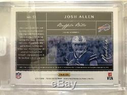 2018 Panini One Josh Allen Dual Patch Rookie Patch Auto Rpa #25/25 Bills On Card