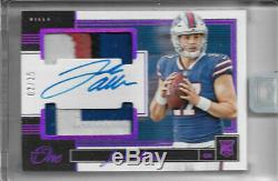 2018 Panini One Josh Allen Dual Patch Rookie Patch Auto Rpa /25 Bills On Card