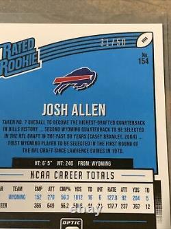 2018 Panini Optic Josh Allen Rated Rookie Purple /50 RC Buffalo Bills