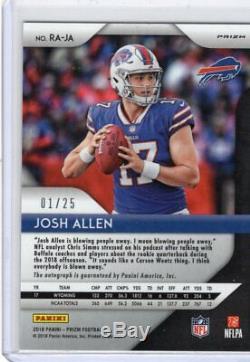 2018 Panini Prizm Football Josh Allen Camo Rookie Auto #1/25 Ebay 1 of 1 Bills