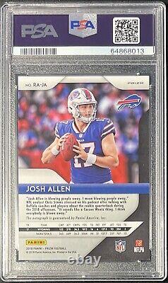 2018 Panini Prizm JOSH ALLEN Rookie RC Auto Silver Prizm Buffalo Bills PSA 9 MT