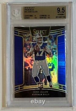 2018 Panini Select Josh Allen Blue Prizm Rc /175 BGS 9.5 Buffalo Bills Rookie