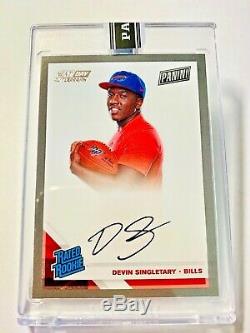 2019 Panini Next Day Devin Singletary Auto Rated Rookie Premiere Black Ink 1/7