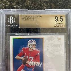 2020 Panini Encased #4 Josh Allen Buffalo Bills Auto 3/5 BGS 9.5